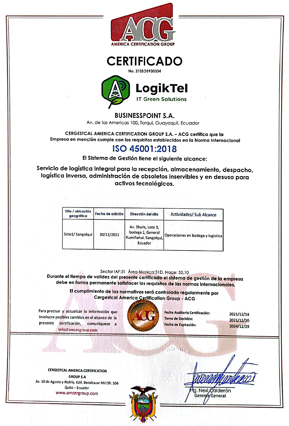 certificate